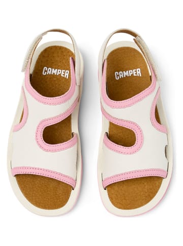 Camper Leder-Sandalen "Bicho" in Weiß
