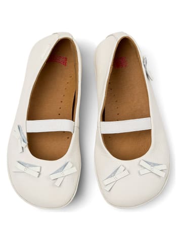 Camper Leder-Spangenballerinas "Right" in Creme