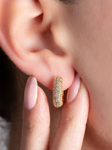 Heliophilia Vergulde creolen met edelstenen