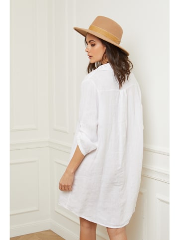 Fleur de Lin Linnen jurk "Basta" wit