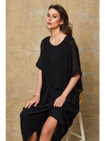 La Compagnie Du Lin Jurk "Dilla" zwart