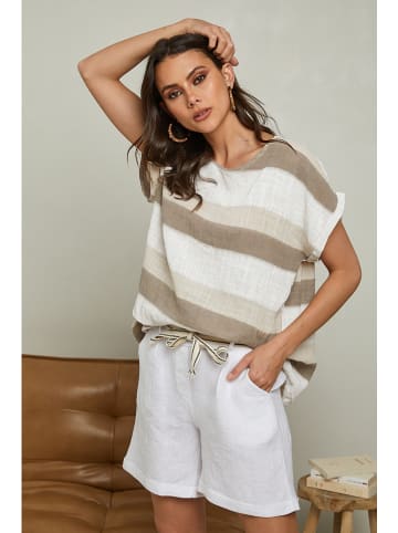 Fleur de Lin Shirt "Epicea" beige/taupe