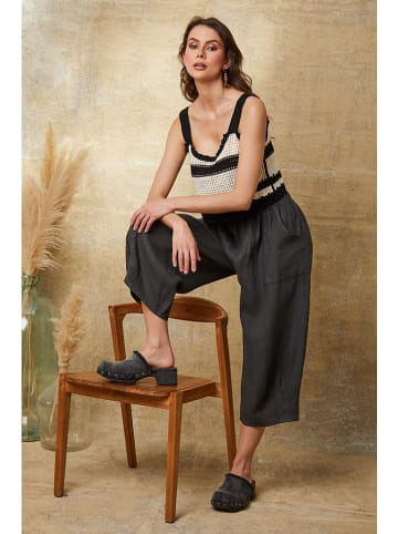 Fleur de Lin Leinen-Hose "Erus" in Anthrazit