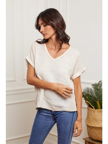 Fleur de Lin Leinen-Shirt "Fabioza" in Creme