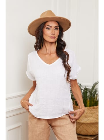 Fleur de Lin Leinen-Shirt "Fabioza" in Weiß