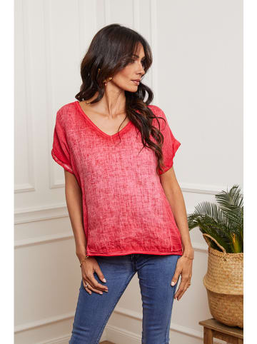 Fleur de Lin Linnen shirt "Fabioza" rood