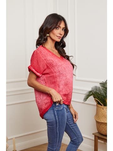 Fleur de Lin Leinen-Shirt "Fabioza" in Rot