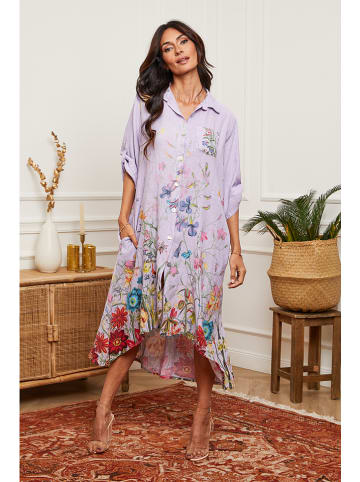 Fleur de Lin Leinen-Kleid "Faroudja" in Lila