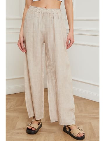 Fleur de Lin Linnen broek "Garibaldi" beige