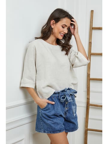 Fleur de Lin Linnen blouse crème