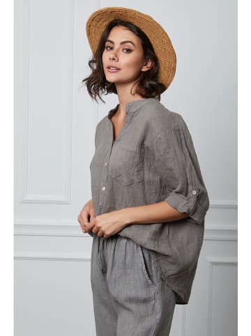 Fleur de Lin Linnen blouse "Helly" taupe