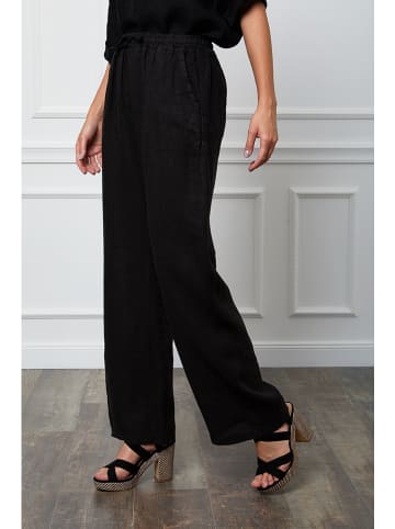Fleur de Lin Linnen broek "Honas" zwart