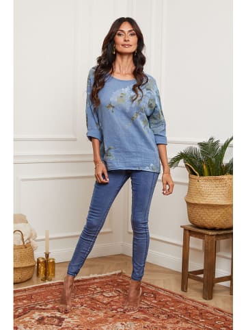 Fleur de Lin Bluse "Johnson" in Blau