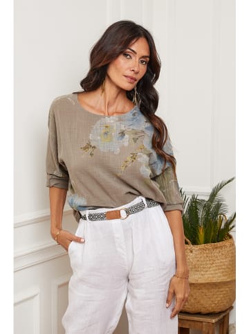 Fleur de Lin Bluse "Johnson" in Beige