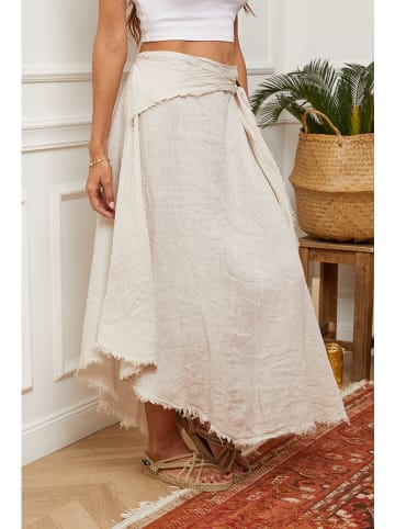 Fleur de Lin Linnen rok beige