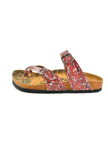Calceo Teenslippers rood/meerkleurig