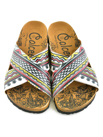 Calceo Slippers wit/meerkleurig