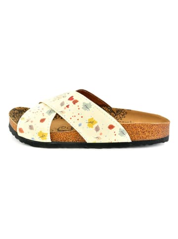 Calceo Slippers crème/meerkleurig