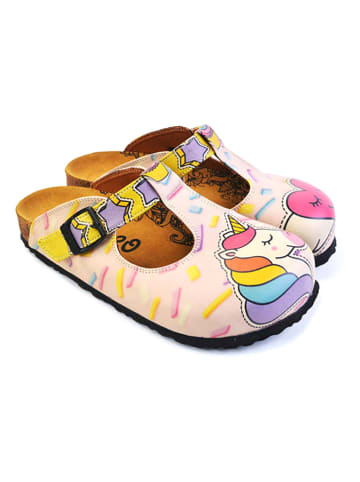 Calceo Clogs in Rosa/ Bunt