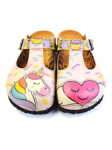 Calceo Clogs in Rosa/ Bunt