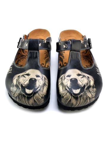 Calceo Clogs zwart/crème