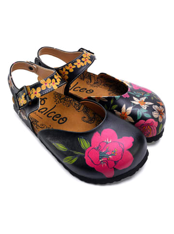 Calceo Enkelsandalen zwart/meerkleurig