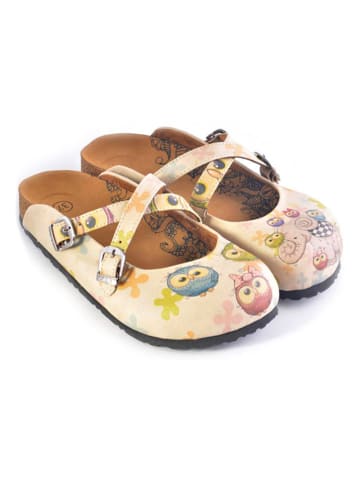 Calceo Clogs in Creme/ Bunt