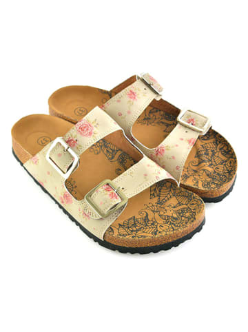 Calceo Slippers beige/lichtroze