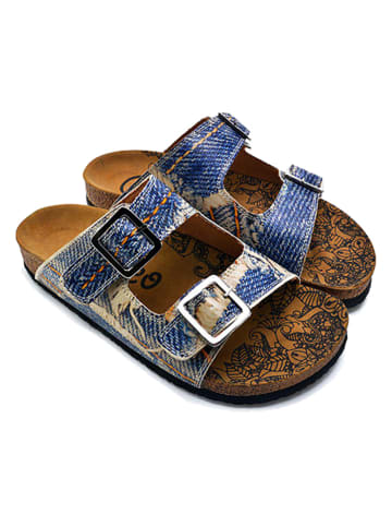 Calceo Klapki w kolorze granatowym