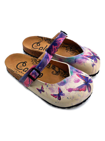 Calceo Clogs crème/meerkleurig