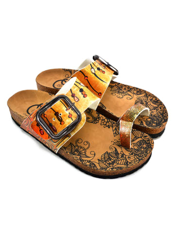 Calceo Teenslippers oranje/meerkleurig