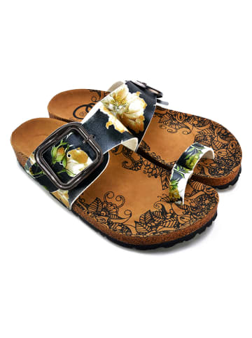 Calceo Teenslippers zwart/meerkleurig