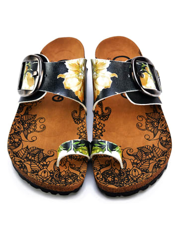 Calceo Teenslippers zwart/meerkleurig