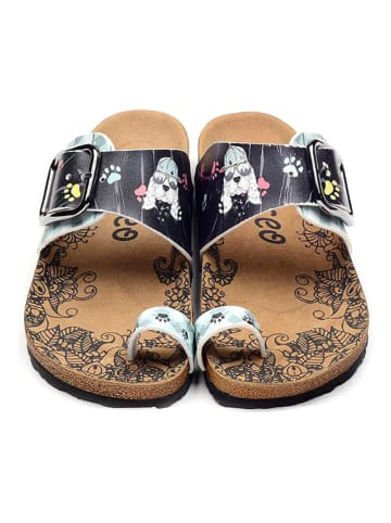 Calceo Teenslippers zwart/meerkleurig