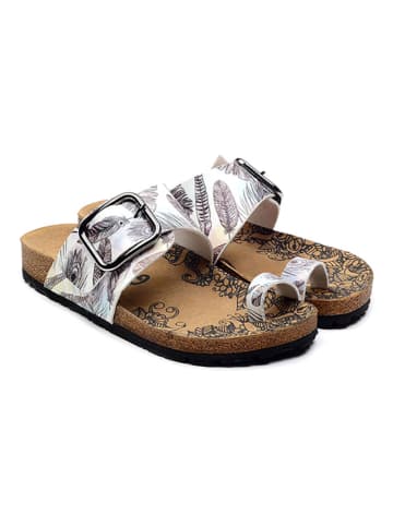 Calceo Teenslippers wit/meerkleurig