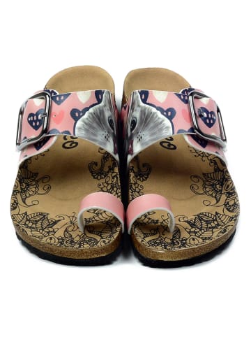 Calceo Teenslippers lichtroze/meerkleurig