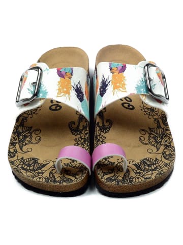 Calceo Teenslippers wit/meerkleurig