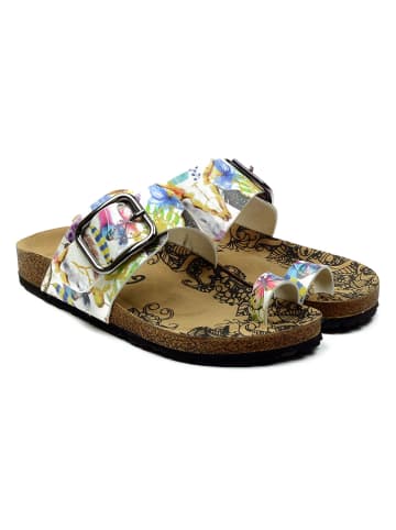 Calceo Teenslippers wit/meerkleurig