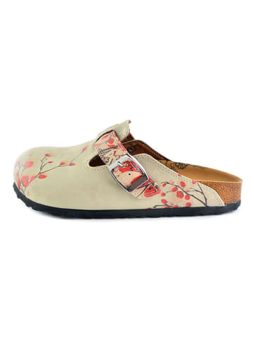 Calceo Clogs in Beige/ Pink