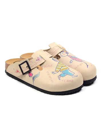 Calceo Clogs beige/meerkleurig