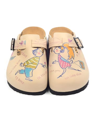 Calceo Clogs beige/meerkleurig