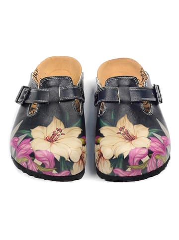 Calceo Chodaki w kolorze czarnym ze wzorem