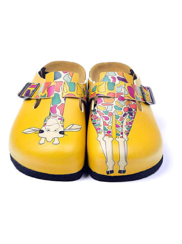 Calceo Clogs in Gelb/ Bunt