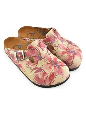 Calceo Clogs in Creme/ Bunt
