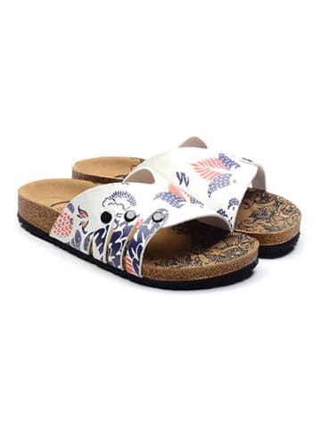 Calceo Slippers wit/meerkleurig