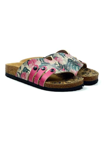 Calceo Pantoletten in Pink/ Bunt