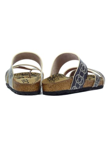 Calceo Japonki w kolorze czarnym ze wzorem