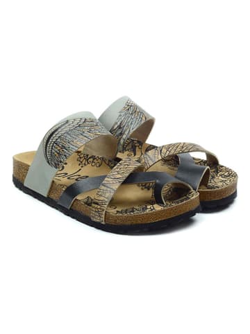 Calceo Teenslippers donkerblauw/lichtblauw/meerkleurig