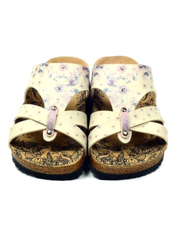 Calceo Slippers crème/meerkleurig