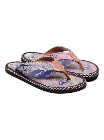 Calceo Teenslippers paars/meerkleurig